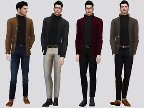 Sims 4 — Carlos Trench Coat by McLayneSims — TSR EXCLUSIVE Standalone item 10 Swatches MESH by Me NO RECOLORING Please