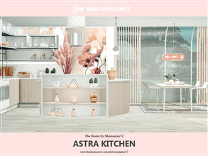 Sims 4 — Astra Kitchen by Moniamay72 — A beautiful bright pastel Kitchen in modern style.The room is made of small walls.