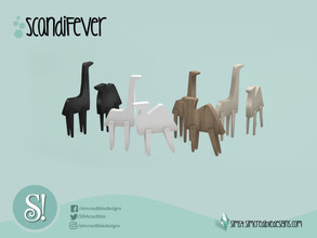 Sims 4 — ScandiFever animals sculpture by SIMcredible! — by SIMcredibledesigns.com available at TSR 4 colors variations