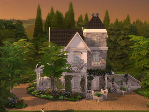 Sims 4 — Wisteria no CC by sgK452 — It is an old Victoria style house, furnished with comtenporan furniture it seems more
