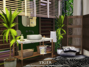 Sims 4 — TIGER by dasie22 — TIGER is a ethnic, contemporary bathroom. Please, use code bb.moveobjects on before you place