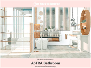 Sims 4 — Astra Bathroom by Moniamay72 — A beautiful bright pastel Bathroom in modern style.The room is made of small