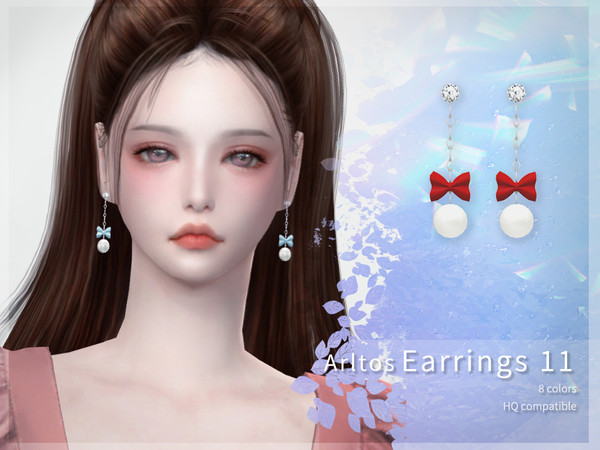 Sims 4 — Earrings 11 by Arltos — 8 colors. HQ compatible