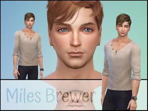 Sims 4 — Miles Brewer by fransyung — SIM Details Name: Miles Brewer Age Group: Young adult Gender: Male - Can use the