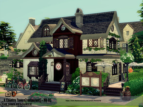 Sims 4 — A Country Tavern - N0 CC by Danuta720 — This stylish country restaurant is in the heart of the village of