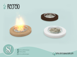 Sims 4 — Recreio Firepit by SIMcredible! — by SIMcredibledesigns.com available at TSR 3 colors variations