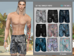 Sims 4 — MALE SWIMWEAR HYBRAN by DanSimsFantasy — Men's swimsuit. Available 24 samples. Location: Lower part Cloning