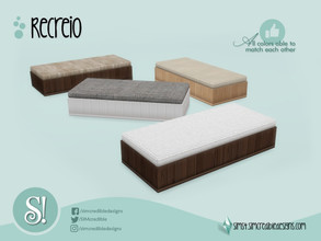Sims 4 — Recreio daybed by SIMcredible! — by SIMcredibledesigns.com available at TSR 4 colors + variations