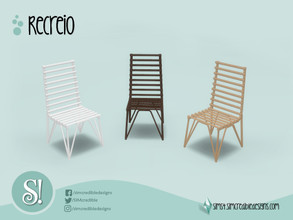 Sims 4 — Recreio dining chair by SIMcredible! — by SIMcredibledesigns.com available at TSR 3 colors variations