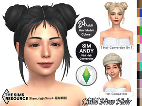 Sims 4 — Child Viki Hair 24 Colors by jeisse197 — Child New Hair - Adult Mesh Conversion Category : Hair - 24 EA Colors