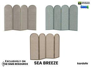 Sims 4 — Sea breeze_Screen by kardofe — Four-panel screen, lattice screen for privacy but still airy, in three colour