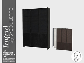 Sims 4 — Ingrid - Dresser by Syboubou — Dresser all in metal for a perfect industrial look. Item can be placed inside. To