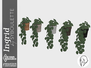Sims 4 — Ingrid - Hanging plant by Syboubou — Nice and pretty hanging plant with terracota pot.