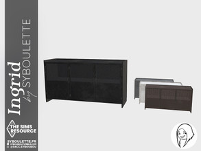 Sims 4 — Ingrid - Sideboard by Syboubou — Sideboard all in metal for a perfect industrial look. Item can be placed
