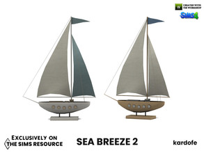 Sims 4 — Sea breeze_Sailboat by kardofe — Decorative sailing boat in two colour options