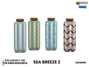 Sims 4 — Sea breeze_Vase by kardofe — Vase with cork stopper, decorated with geometric motifs, glossy finish, in four