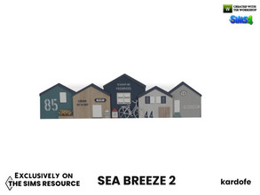 Sims 4 — Sea breeze_Wall decoration 2 by kardofe — Wall decoration consisting of a group of beach cottages