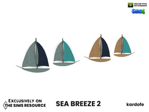 Sims 4 — Sea breeze_Wall decoration 3 by kardofe — Wall decoration consisting of a group of two sailing boats, in two