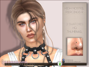 Sims 4 — High Nostril Piercings R by PlayersWonderland — Make the nose of your female sims more stylish with these 2 new