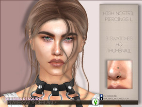 Sims 4 — High Nostril Piercings L by PlayersWonderland — Make the nose of your female sims more stylish with these 2 new