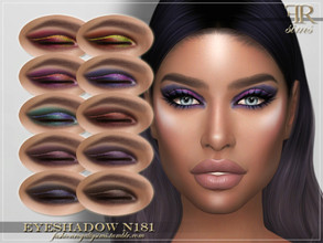 Sims 4 — FRS Eyeshadow N181 by FashionRoyaltySims — Standalone Custom thumbnail 10 color options HQ texture Compatible