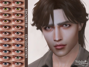 Sims 4 — Eyes N13 by Valuka — Costume make up category 40 colours All genders and ages Thumbnail for identification HQ
