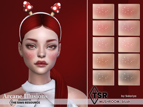 Sims 4 — Arcane Illusions - Mushroom Blush by soloriya — Fantasy blush "Mushroom" in 10 colors. All genders,