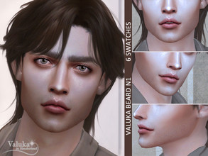 Sims 4 — Beard N1 by Valuka — Natural-looking stubble 6 colours Moustaches category From teen to elder Men only HQ
