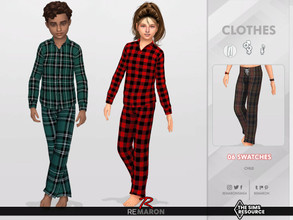 Sims 4 — Pajamas Pants 01 for Child Sim by remaron — Pajamas Pants for Child in The Sims 4 ReMaron_C_PajamasPants01 -06