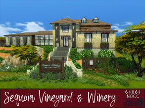 Sims 4 — Sequoia Vineyard and Winery by deseraemb — Take a seat and take a sip! Here are Sequoia Vineyard and Winery we
