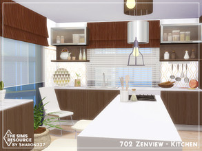 Sims 4 — 702 Zenview - Kitchen - TSR CC Only by sharon337 — This is a Room Build Place on 702 Zenview Apartment in San