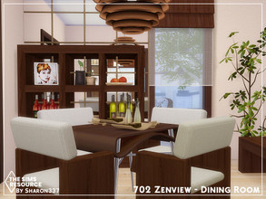 Sims 4 — 702 Zenview - Dining Room - TSR CC Only by sharon337 — This is a Room Build Place on 702 Zenview Apartment in
