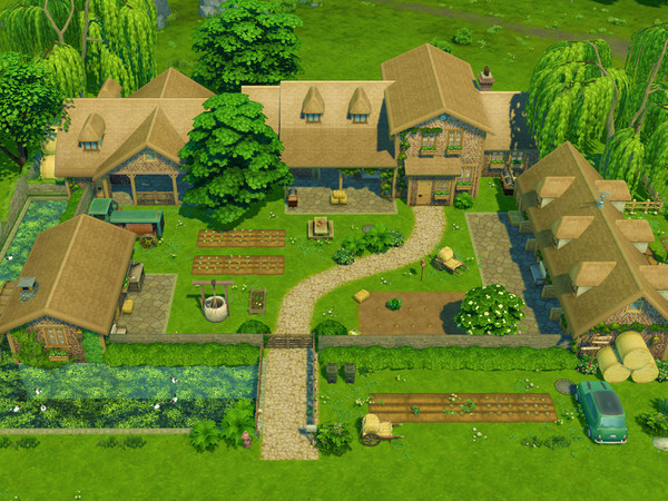 Sims 4 — Hanley Farm // no CC by Flubs79 — here is a large Farm for your Sims it has 3 bed and 3 bathrooms as well as a