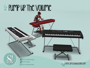 Sims 4 — Pump up the volume keyboard by SIMcredible! — Cloned from the piano, base game only. by SIMcredibledesigns.com