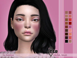 Sims 4 — Blush Kajsa by soloriya — Natural blush in 18 colors. All genders, all ages. HQ compatible. Makeup sliders