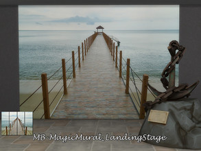 Sims 4 — MB-MagicMural_LandingStage by matomibotaki — MB-MagicMural_LandingStage, let your mind wander and enjoy the wide