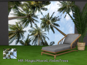 Sims 4 — MagicMural_PalmTrees by matomibotaki — MB-MagicMural_PalmTrees, feel under palm trees and blue sky every day ,