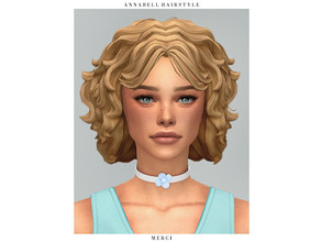 Sims 4 — Annabell Hairstyle by -Merci- — New Maxis Match Hairstyle for Sims4. -24 EA Colours. -For female, teen-elder.