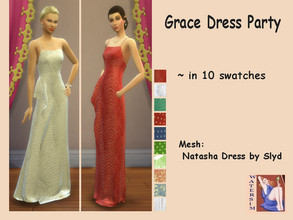 Sims 4 — ws Grace Dress Party - RC by watersim44 — Insprired clothing by Grace Kelly - vintage, retro style. This is a