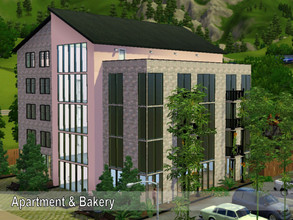 Sims 3 — Apartment & Bakery by Simswunder — A big apartment for 3-4 sims. It is not fully furnished. No fix floor