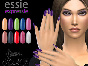 Sims 4 — Essie Expressie almond nails  by Natalis — Almond shaped nails inspired by the ESSIE Expressie collection. 10