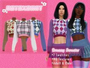 Sims 4 — [B0T0XBRAT] Dreamy Sweater Top by B0T0XBRAT — Hi guys! I'm back! I just wanted to apologize for not being as