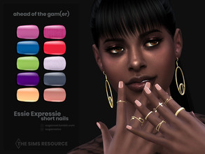 Sims 4 — Ahead Of The Gamer | Essie Expressie short nails (solid) by sugar_owl — Female short nails, come in ten solid