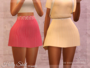 Sims 4 — Holly Skirt by Dissia — High waist short skirt Available in 59 swatches