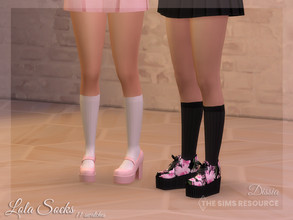 Sims 4 — Lola Socks by Dissia — Under knee length socks Available in 11 swatches