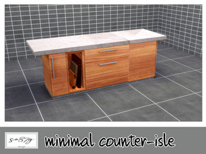 Sims 4 —  minimal kitchen counter Isle by so87g — cost: 200$, in 9 colors, you can found it in counter. All my preview