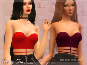 Sims 4 — Macy Top by Dissia — Corset bralette top Available in 32 swatches