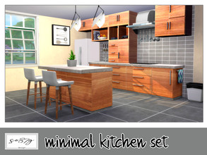 Sims 4 — minimal kitchen set by so87g — - minimal-barStool: cost: 200$, in 9 colors, you can found it in barstool. -