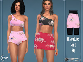 Sims 4 — Ibiza Sequin Embroidered Skirt by Harmonia — New mesh / All Lods 11 Swatches Please do not use my textures.