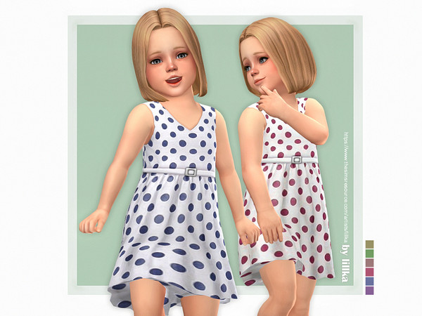 Sims 4 — Mira Dress by lillka — Mira Dress - Toddler 6 swatches Base game compatible Custom thumbnail
